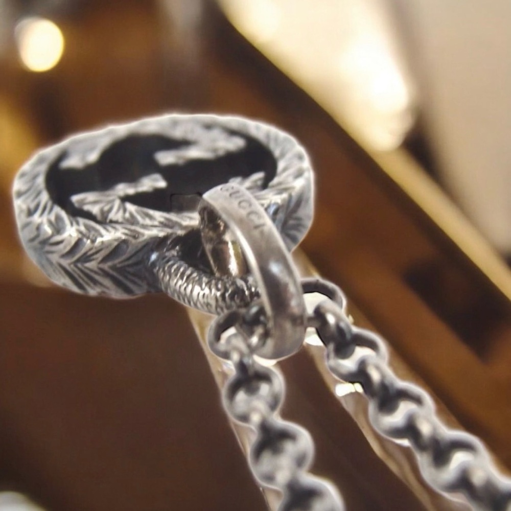GUCCI Interlocking GG Silver Ag925 Pendant Necklace 🔥 - Picture 11 of 11